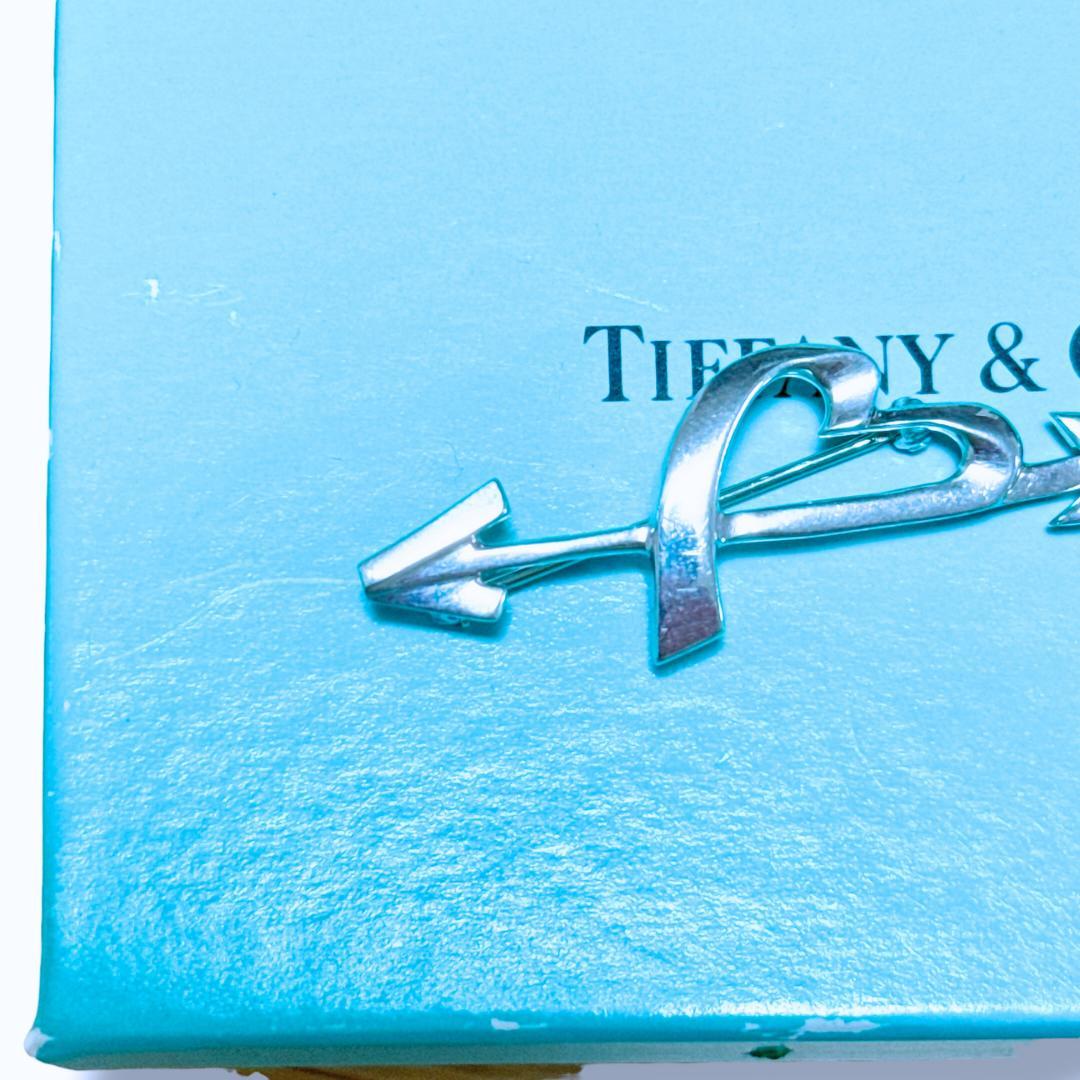【超美品】ティファニー ラビングハート＆キスアロー ブローチ SV925