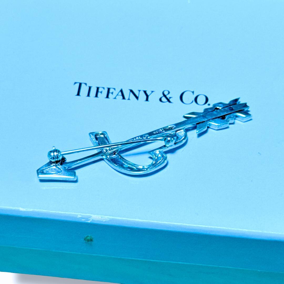 【超美品】ティファニー ラビングハート＆キスアロー ブローチ SV925