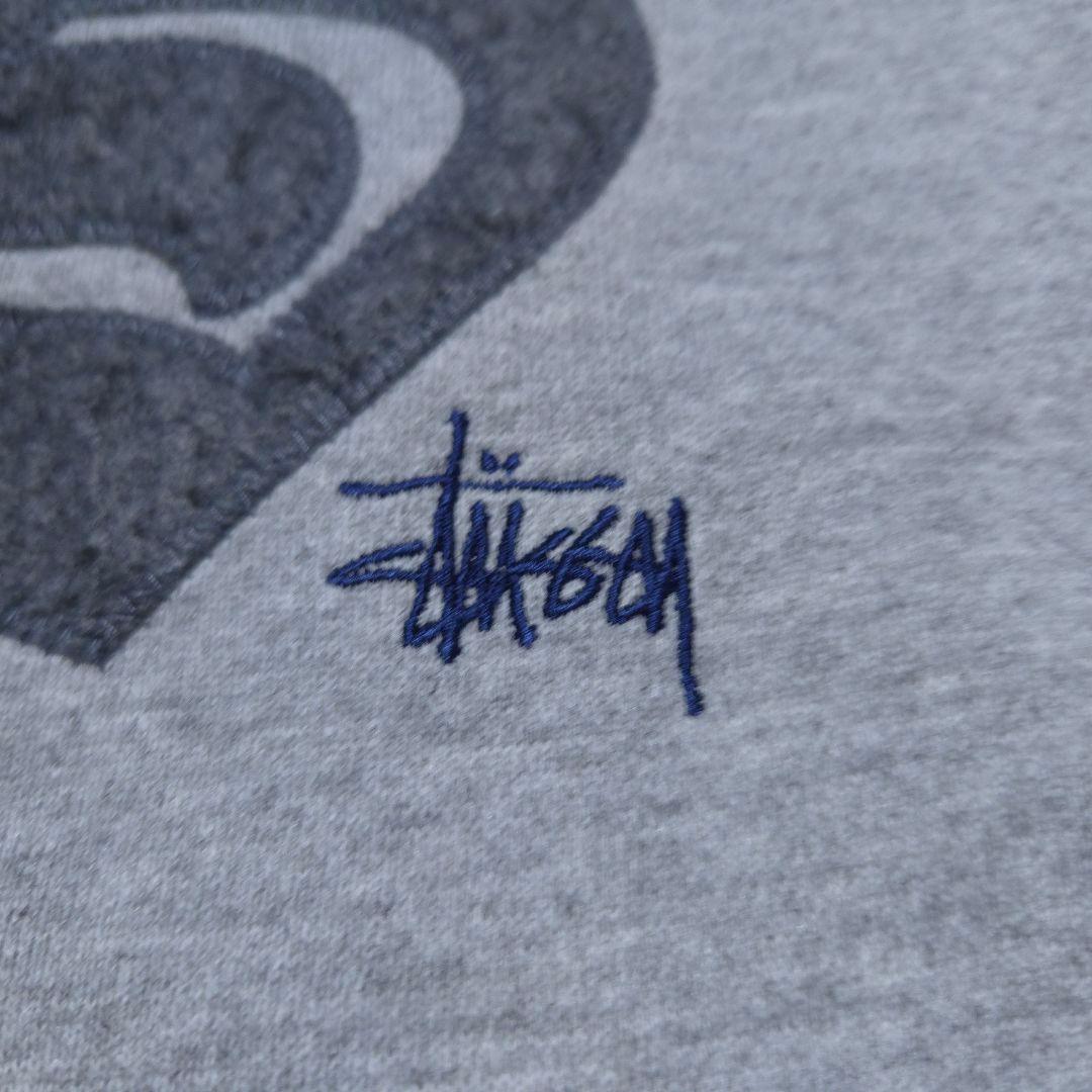 90s STUSSY USA製 ビッグロゴ刺繍スウェット ステューシー