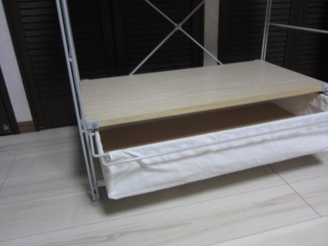 MUJI /無印良品　スチールユニットシェルフ3段　ワイヤーバスケット×1