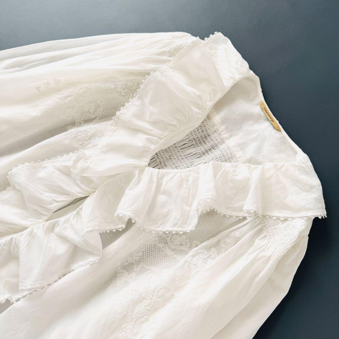 Curensology タグ付未使用✨2025AW ラッフルレースブラウス