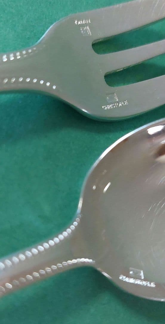 お値下げ【Christofle クリストフル】パール　スプーン&フォーク　12本