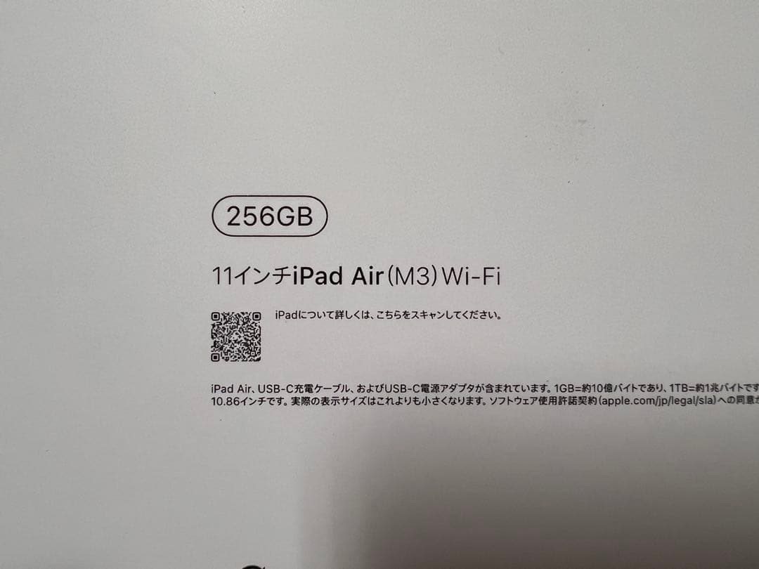 美品　Apple iPad Air (M3) 256GB 本体　パープル