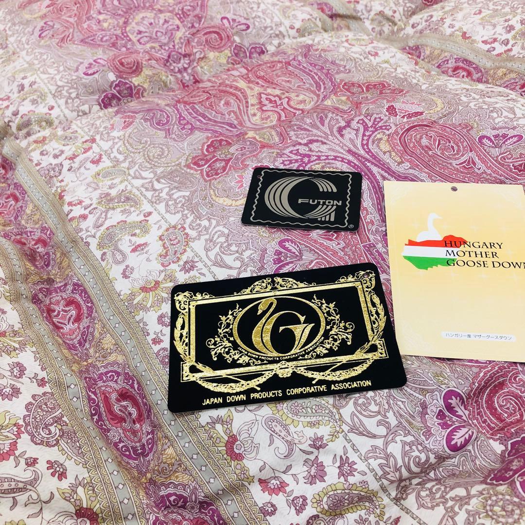 羽毛布団 ダブル ハンガリー産ホワイトマザーグース プレミアム sk6492Pi