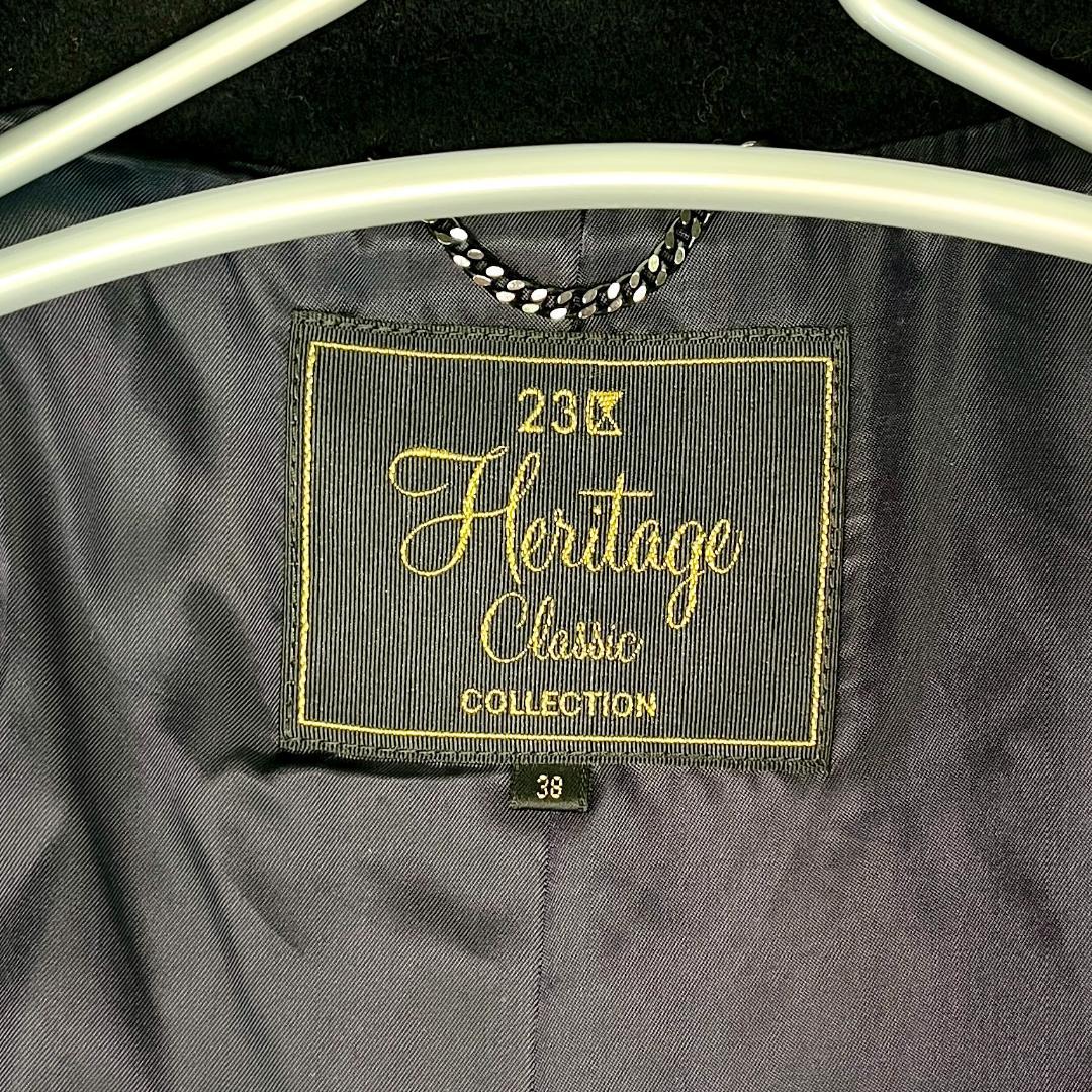 23区　Aライン ウールコート ロロピアーナ 黒　Mサイズ