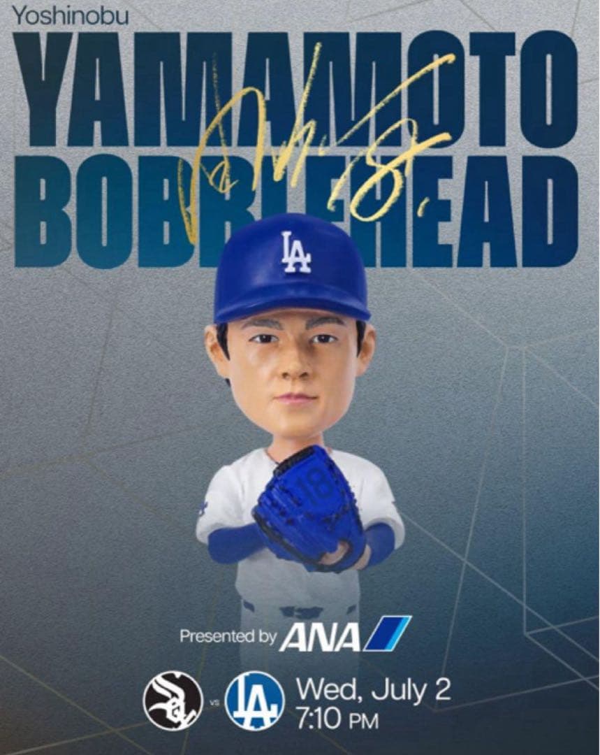 山本由伸　バブルヘッド　来場者限定　スタジアム配布　ドジャース