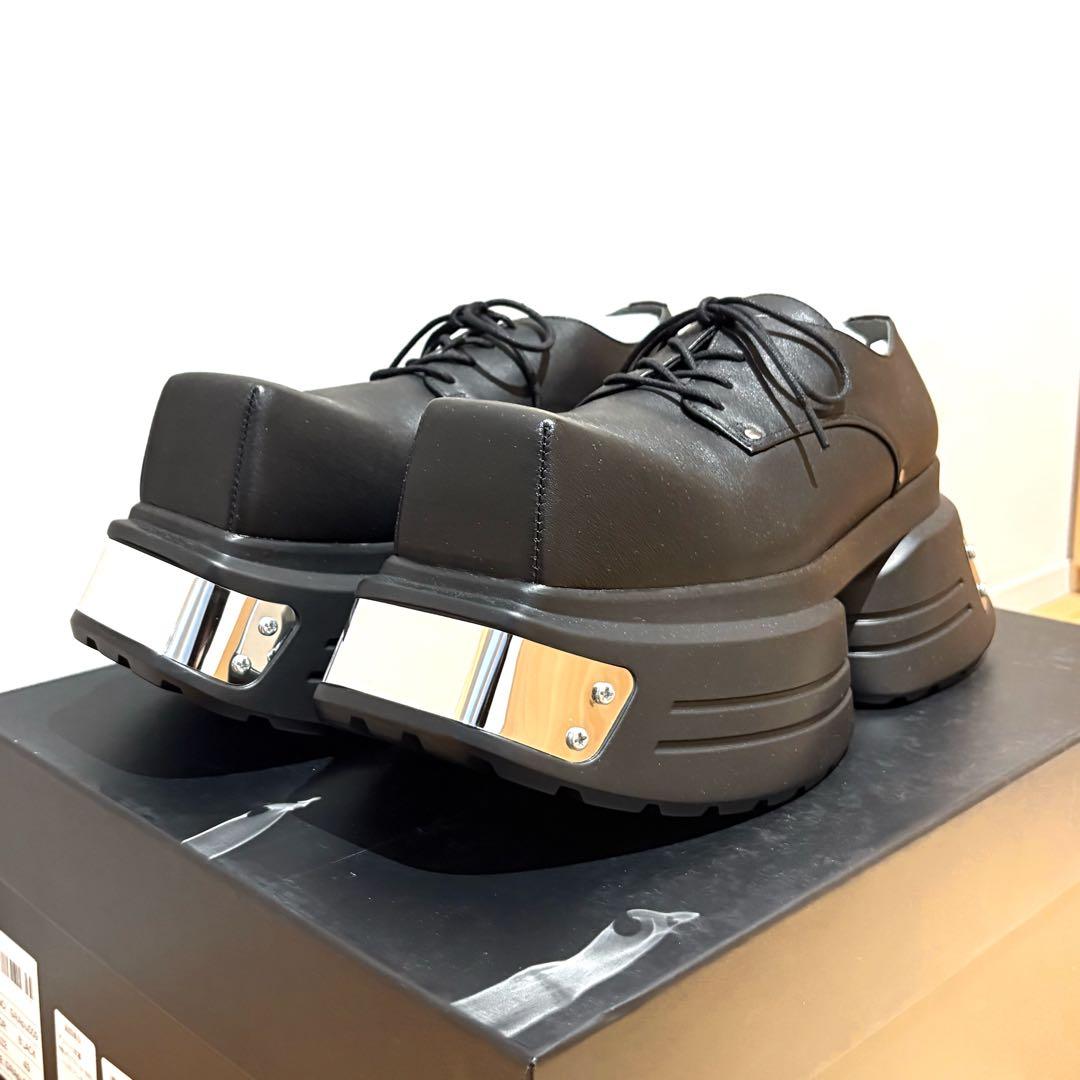 【GRANCY】 メタルプレートレザーシューズ 40