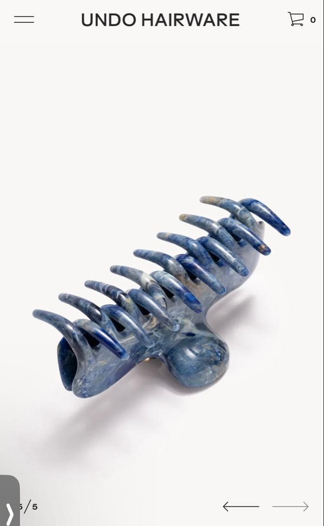 日本未入荷ブランド UNDO HAIRWARE ブルー　ヘア　クリップ