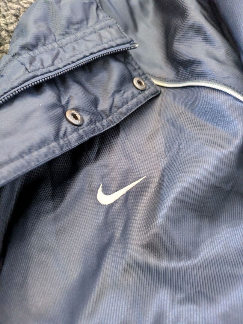 新品タグ付き NIKE ベンチコート 刺繍ロゴ XXLサイズ ネイビー