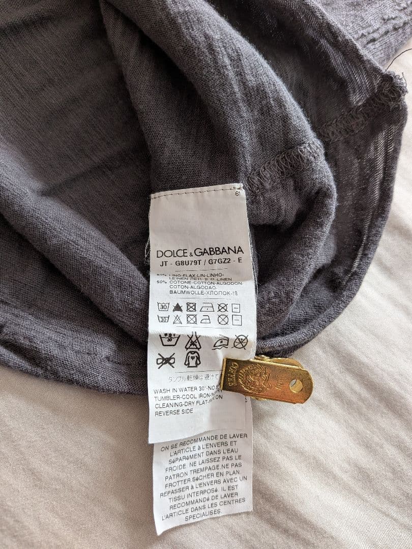 D＆G ニットセーター　メンズ　グレー