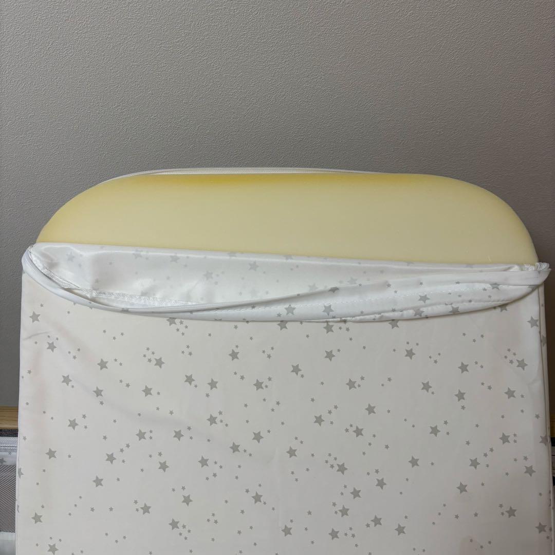 hzdmj 2024 ベビーベッド　ゆりかご　グレー