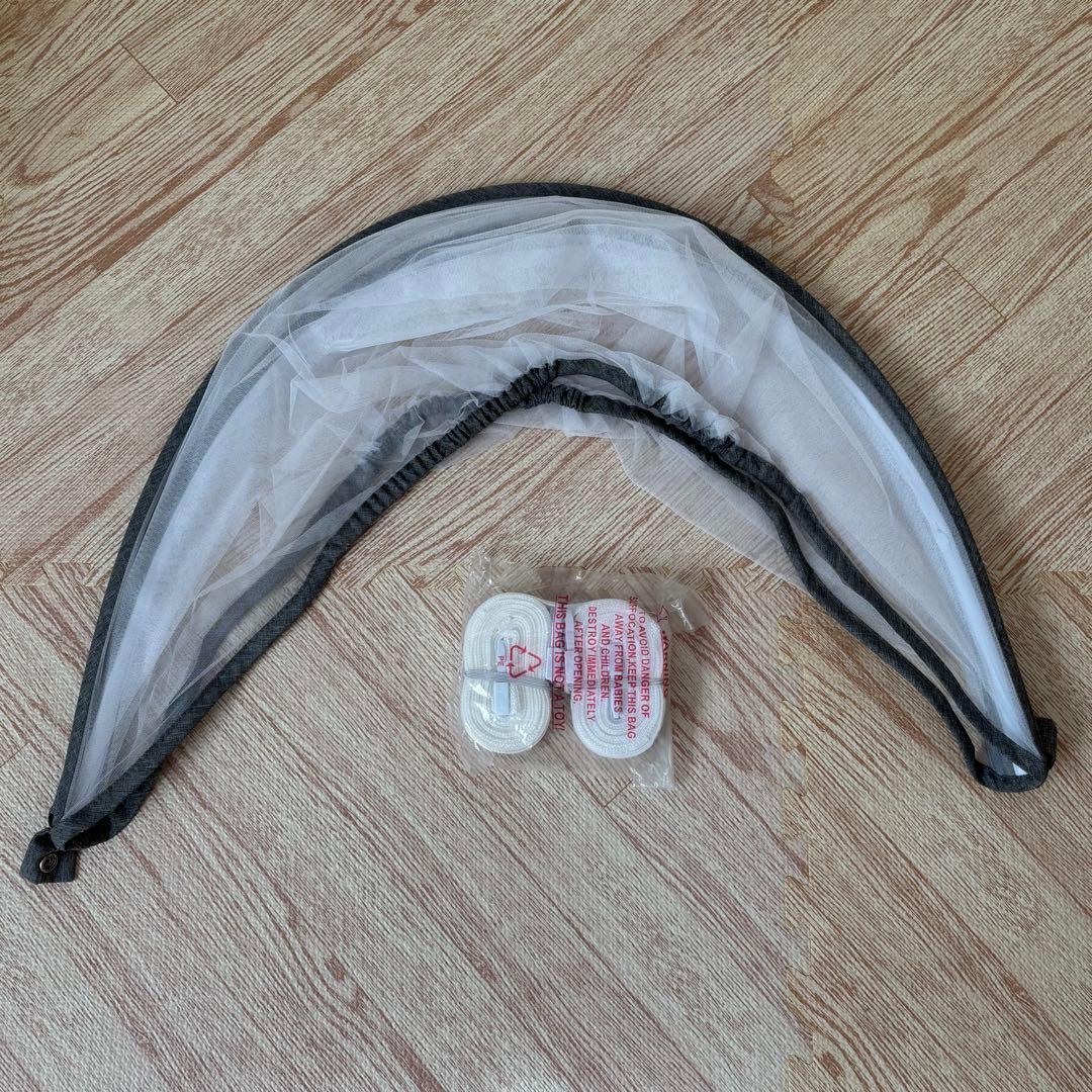 hzdmj 2024 ベビーベッド　ゆりかご　グレー