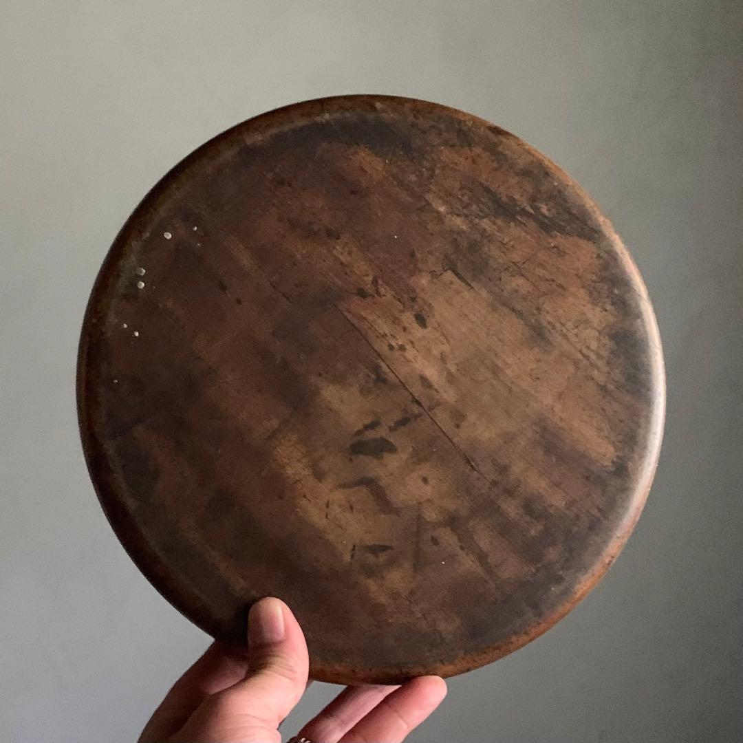 佳き木肌の くりぬき盆 No.2 古道具 アンティーク