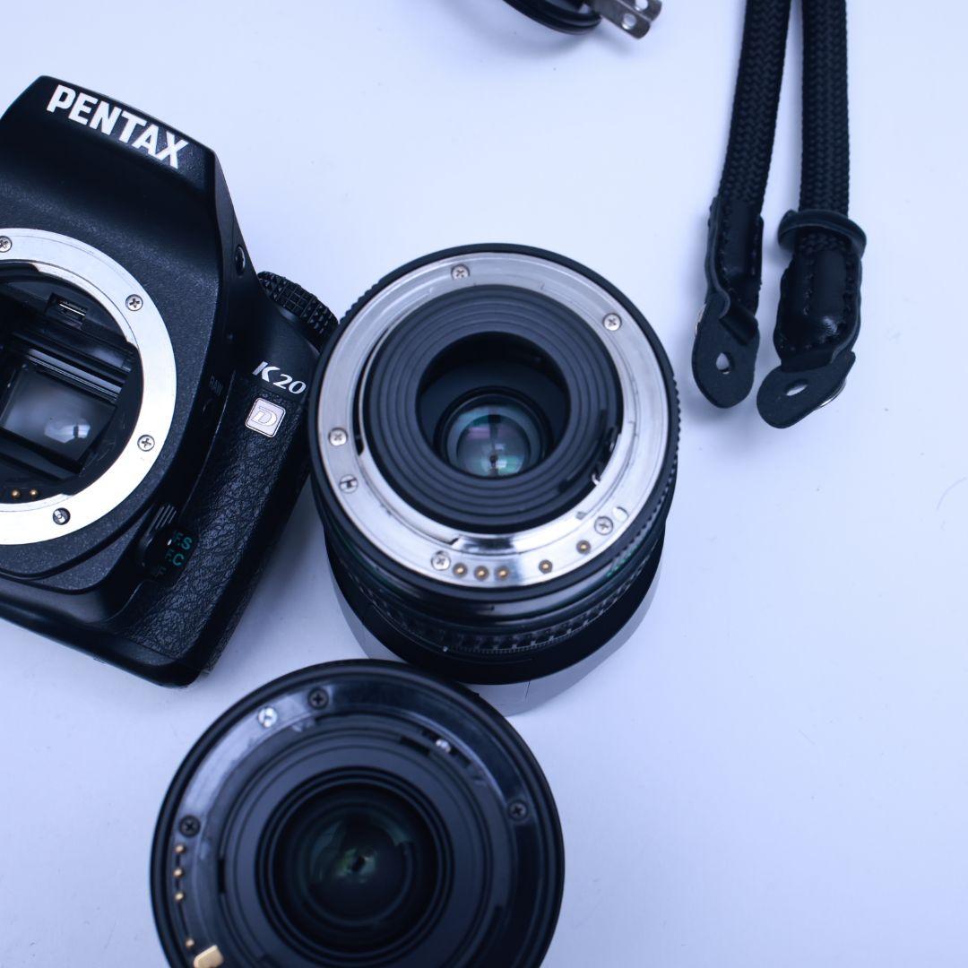 スマホ転送可 PENTAX K-20 レンズ他付 一眼レフデジタルカメラ SD付