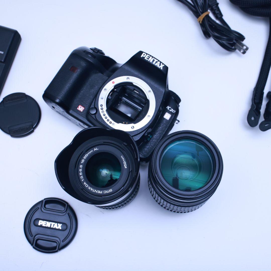 スマホ転送可 PENTAX K-20 レンズ他付 一眼レフデジタルカメラ SD付