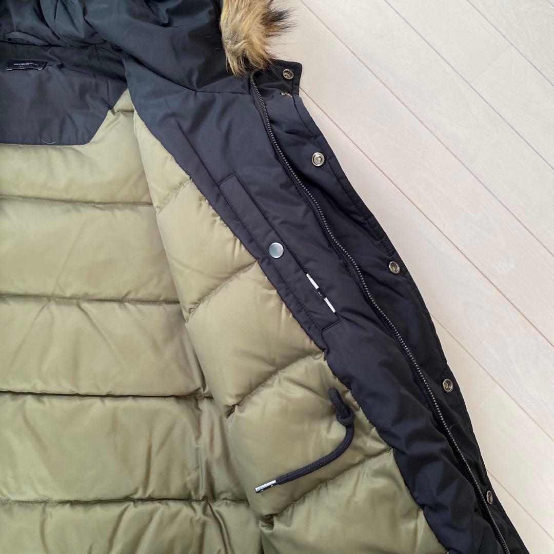 DIESEL N-3Bファー付きブラックモッズコート　メンズ