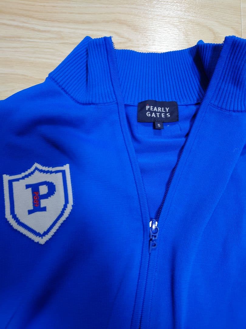 PEARLY GATE ジップアップセーター 青