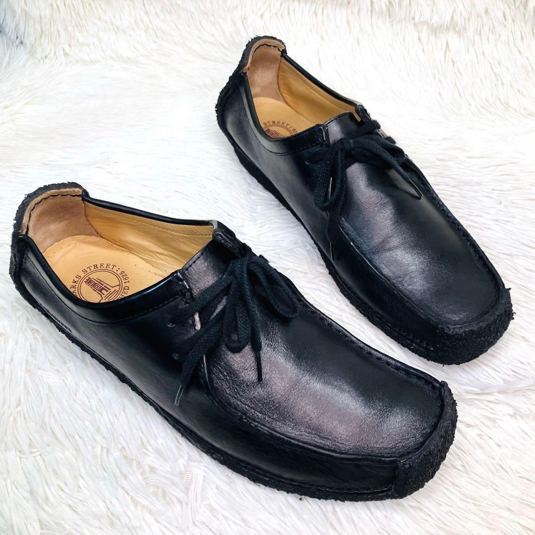 【極美品】Clarks 8.5クラークス ナタリー ブラック レザー 26.5