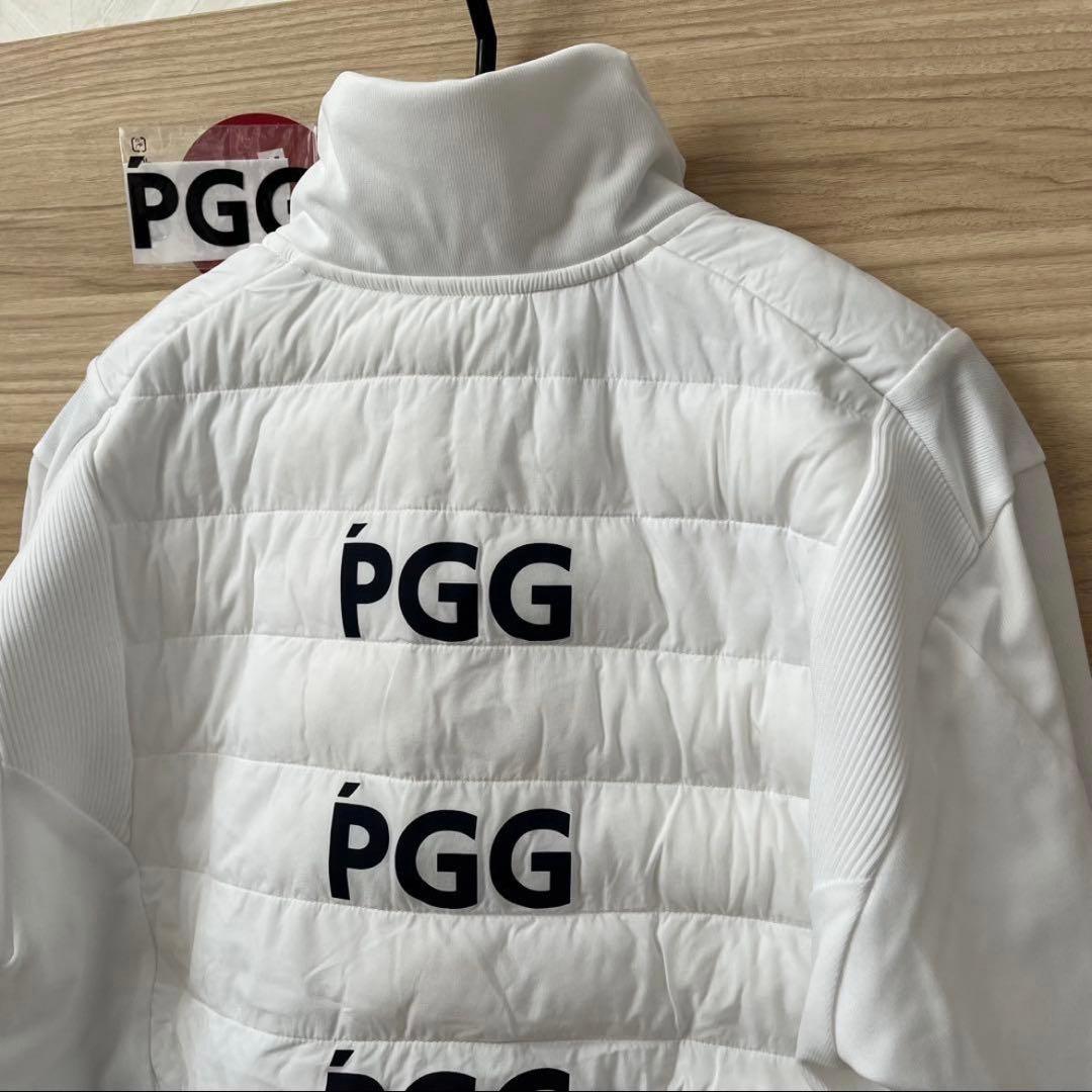 新品★49,500円 PGG パーリーゲイツ 中綿ダウンジャケット 白×黒ロゴM