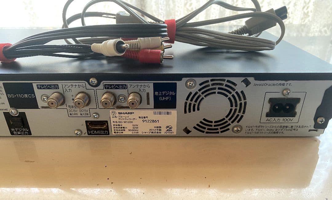 SHARP AQUOS　Blu-ray Disc recorder レコーダー