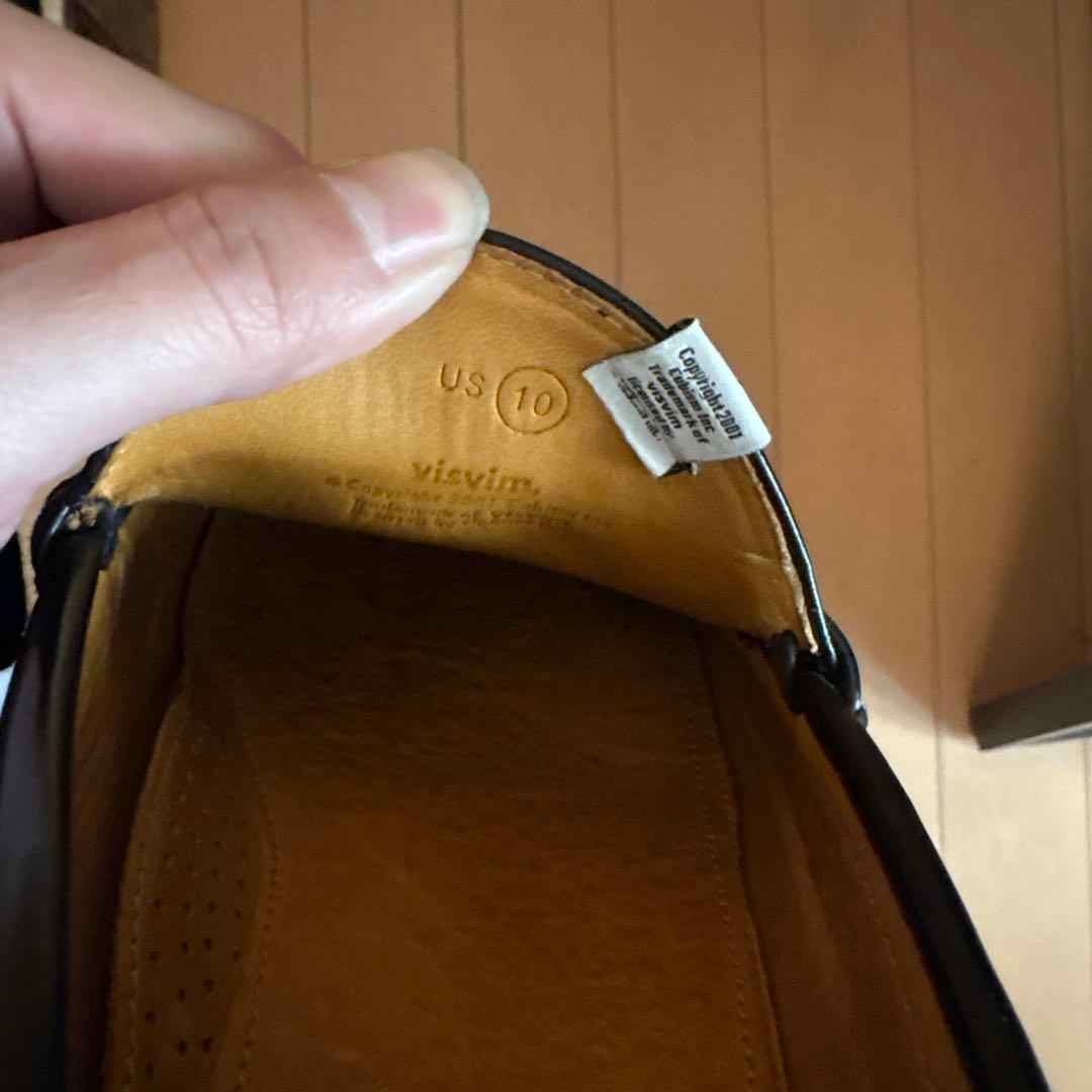 VISVIM FABRO FOLK BLACK US10 ローファー