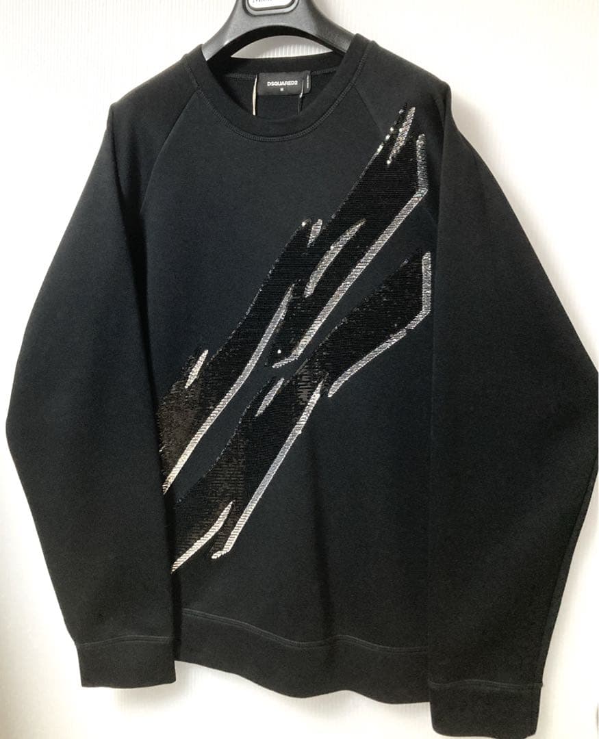 DSQUARED2 10分間試着のみゴージャス スパンコール スウェット L相当