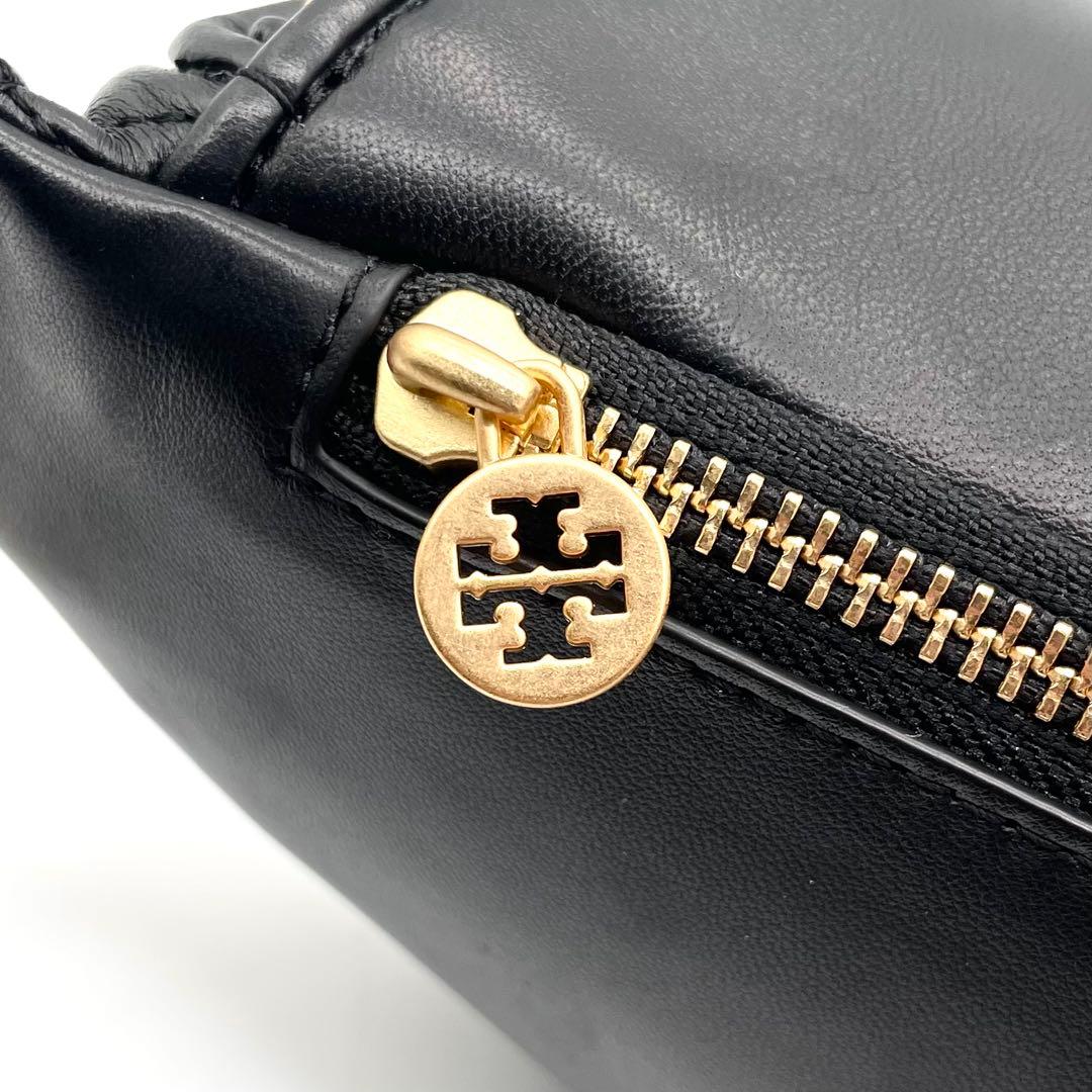 未使用級✨トリーバーチ フレミング ボディバッグ キルティング レザー ブラック