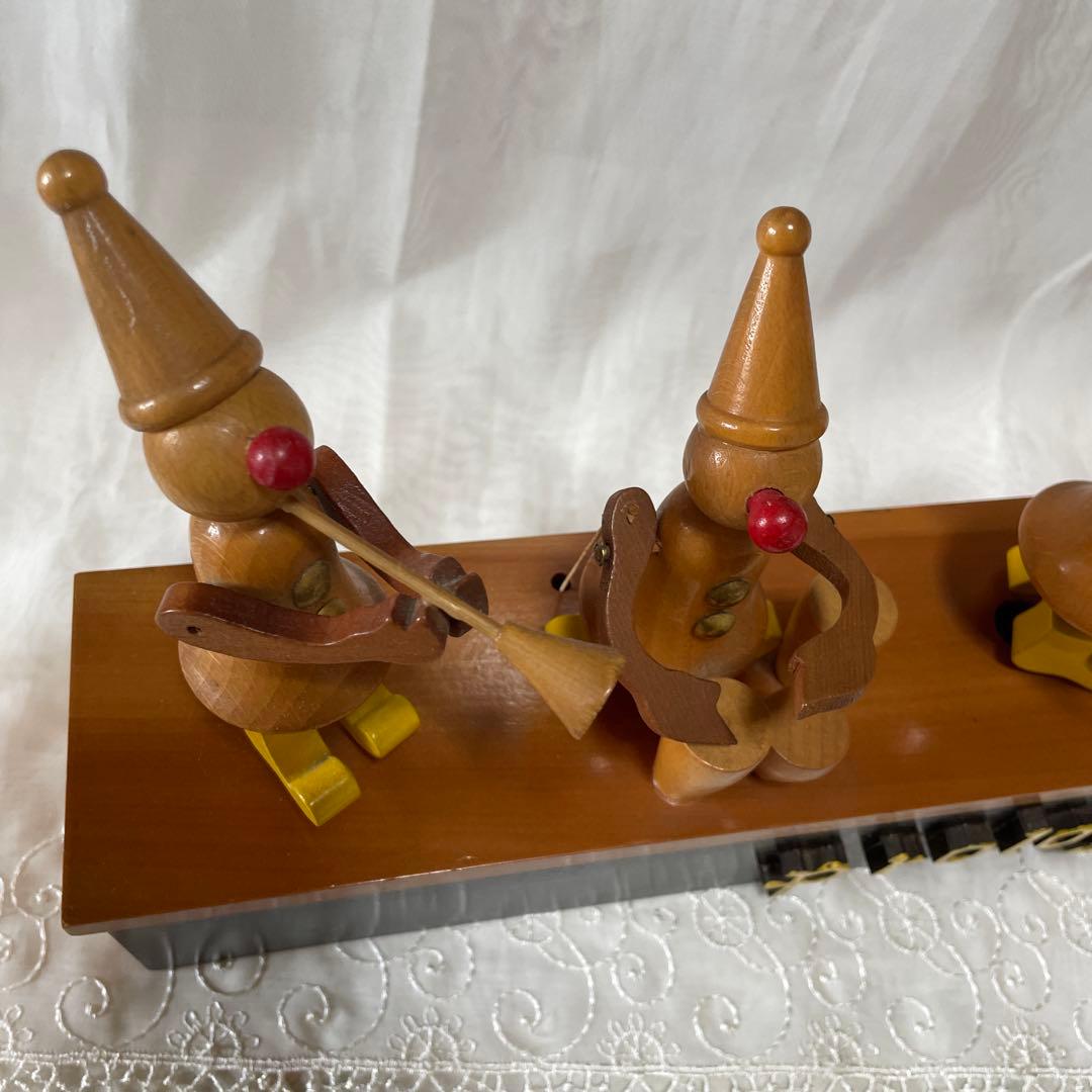 美品　prologue カラクリ　ピエロ　オルゴール　木製　置物　インテリア