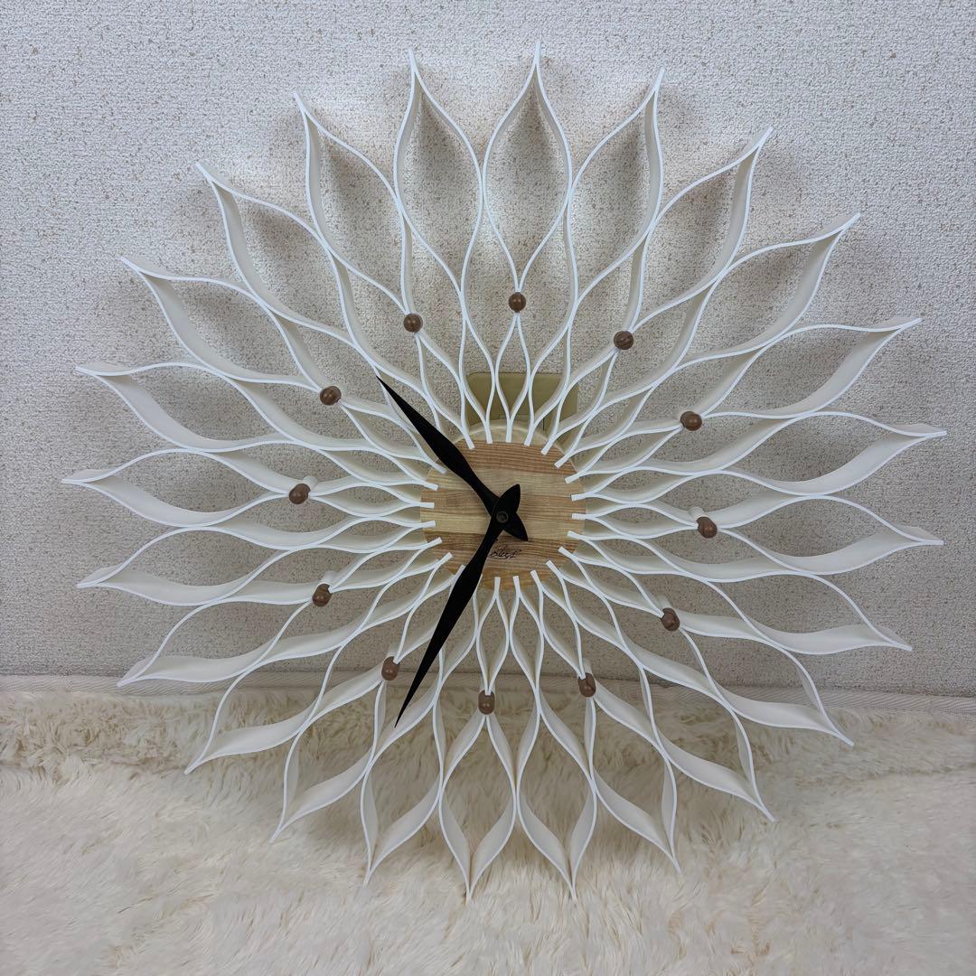 送料無料 Francfranc ルファール ホワイト 掛時計