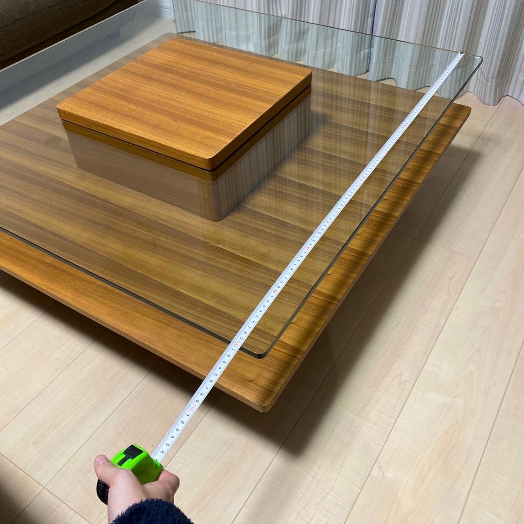 【1/5まで出品】ローテーブル センターテーブル ガラステーブル正方形