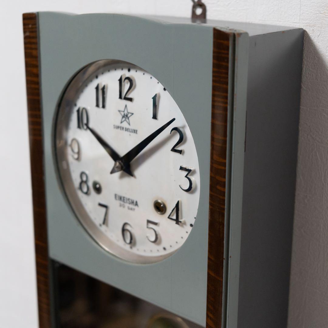 英計舎　柱時計　ボンボン時計　昭和　レトロ　オーバーホール済　動作品