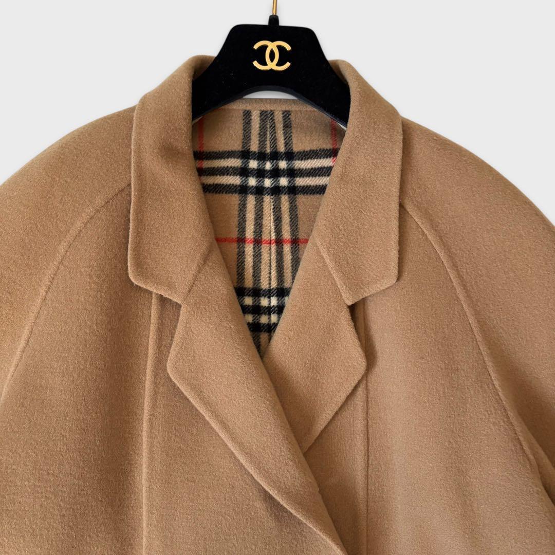 希少 バーバリーズ ダブルフェイス ノバチェック ウールコート L相当