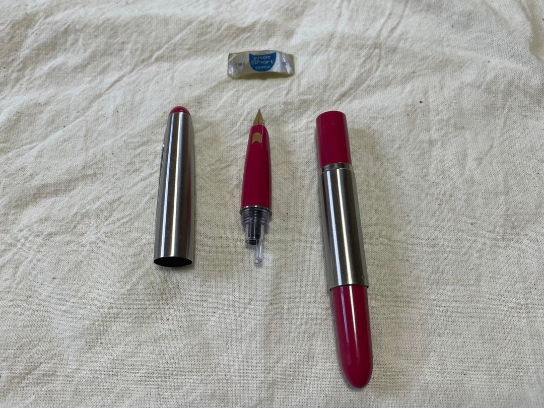 希少 PILOT パイロット Short ポケット万年筆 伸縮式 14K