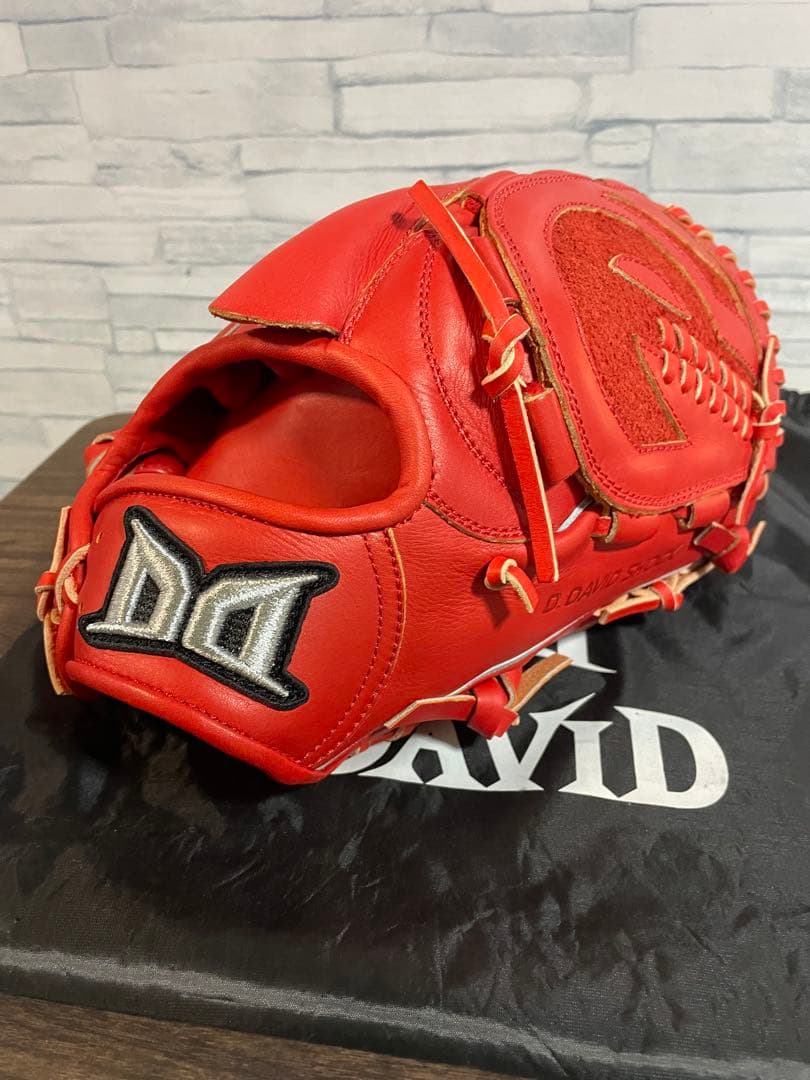 野*き様 新品軟式グローブ　ダビドスポーツ　大人サイズ　未使用品　グローブ　オレ