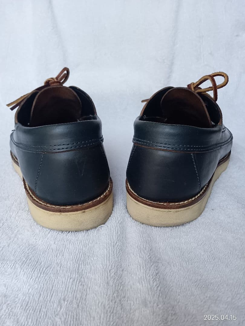 アメリカ製オークストリートブーツメーカーズ本革ネイビー8.5D26.5cm 中古