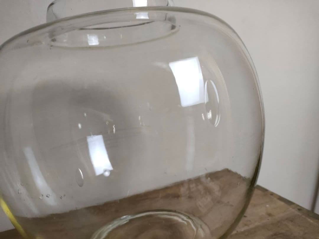 ★昭和レトロ 大型 地球瓶 ガラス 気泡 ゆらゆら 高さ27cm　駄菓子　ホビー