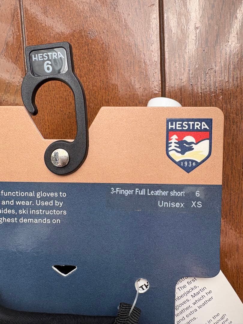 Hestra 3-Finger Full Leather short グローブ