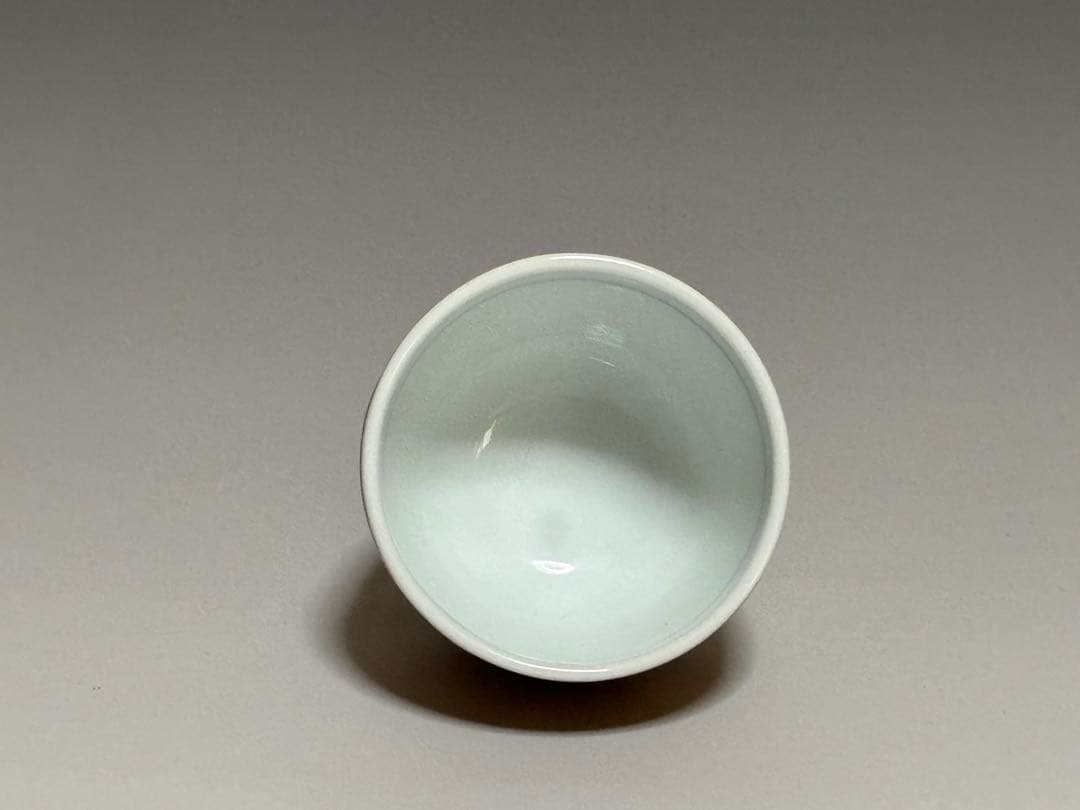 紅地金銀彩煎茶碗　五客　小野次郎　共箱　　師、小野珀子