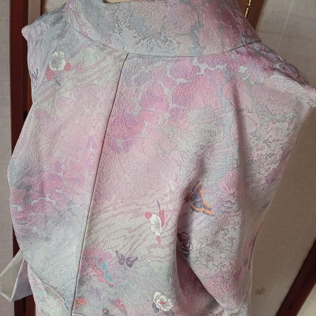 4855未使用超美品　素敵♥大人可愛い付下げ小紋　蝶々