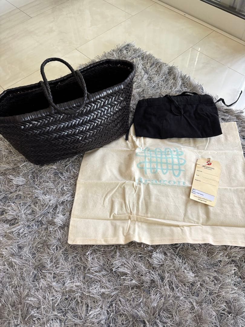 dragon レザーメッシュカゴバッグ TRIPLE JUMP SMALL