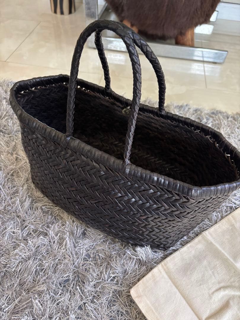 dragon レザーメッシュカゴバッグ TRIPLE JUMP SMALL