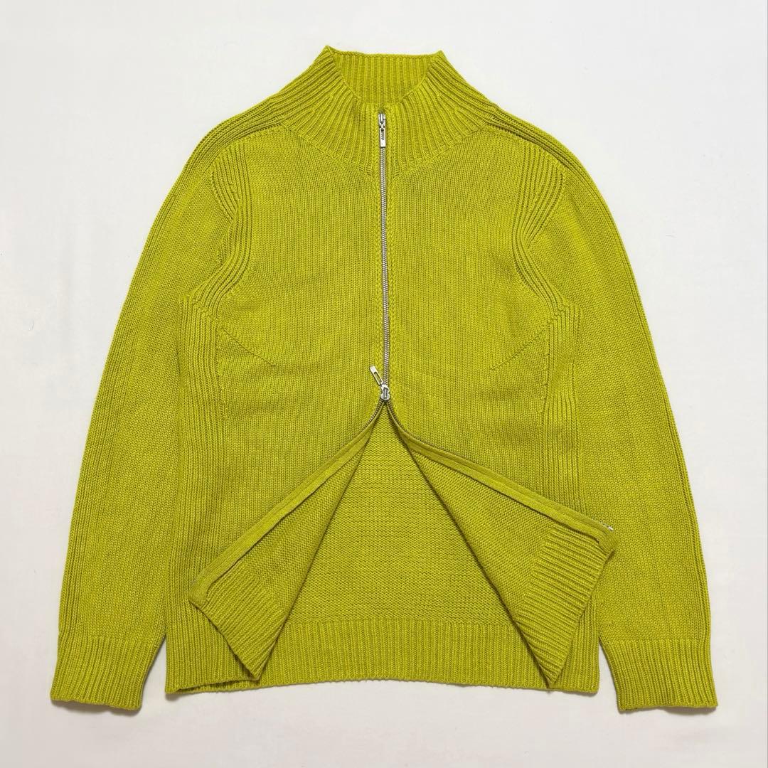 00s ダブルジップドライバーズニット archive 希少 古着 kiko