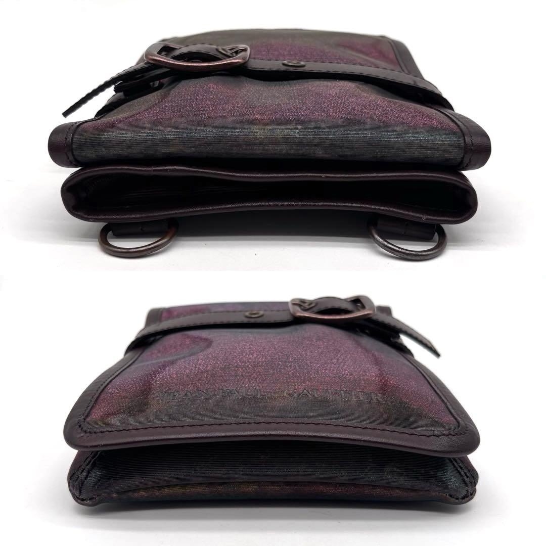 ✨極美品✨希少✨ジャンポールゴルチエ　Vサイバー　ショルダー　サコッシュ　玉虫色