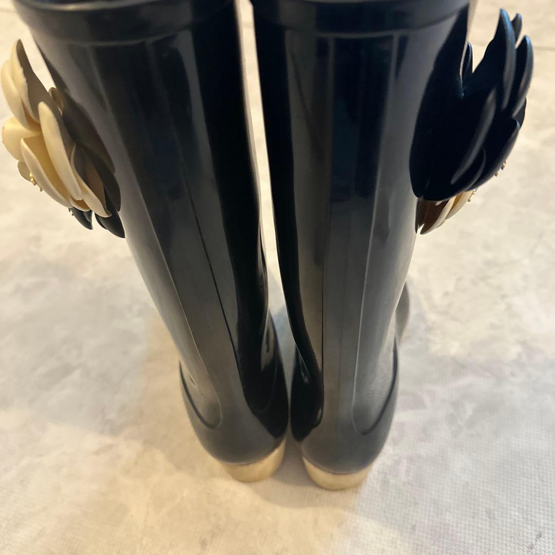 限定お値下げ♪CHANEL ブラック レインブーツ 38