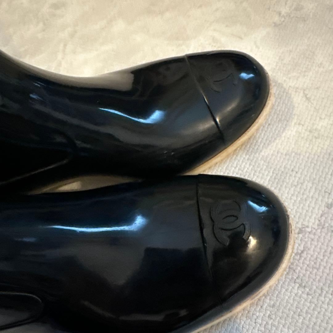 限定お値下げ♪CHANEL ブラック レインブーツ 38