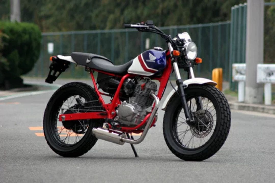 専用新品HMS ホンダ FTR223 100φ砲弾マフラーSUS (Type2)