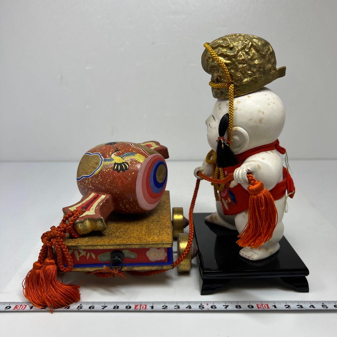 平安まるや平蔵　御所人形槌車引　共箱　東Y7-0603⑥タニチ