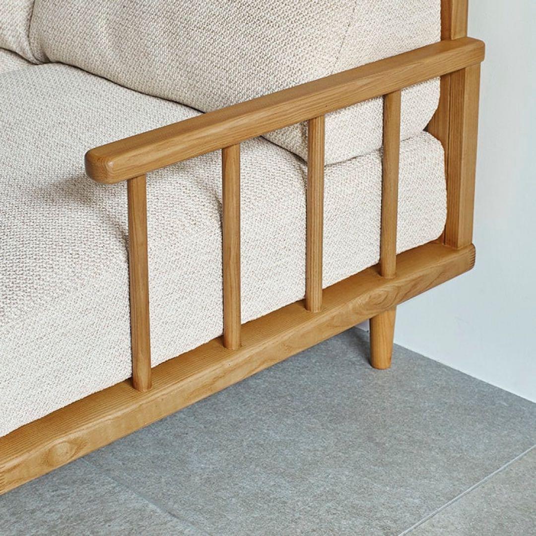 人気アイテム　unico SIAL　3人掛けソファ　カバーリング　ナチュラル