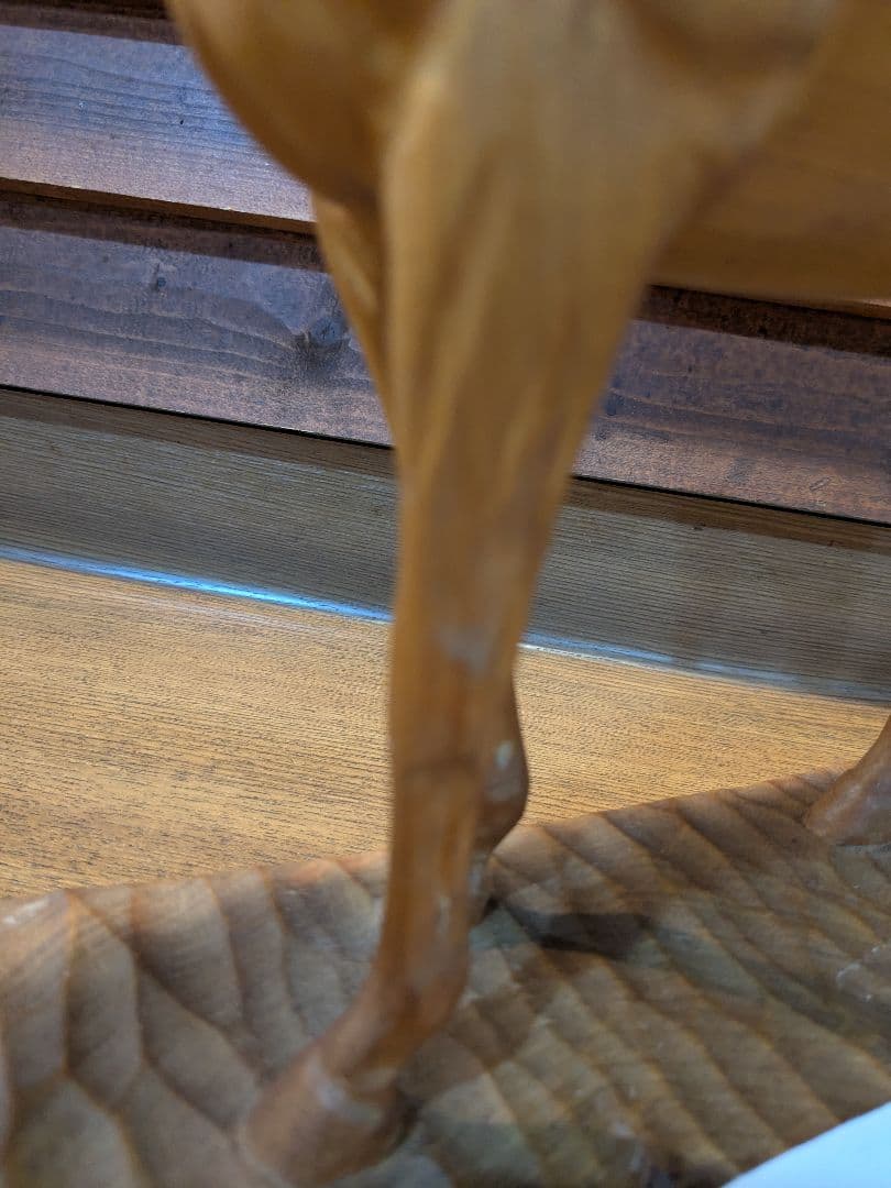 木製 馬の置物 約30cm　古民家から見つけました