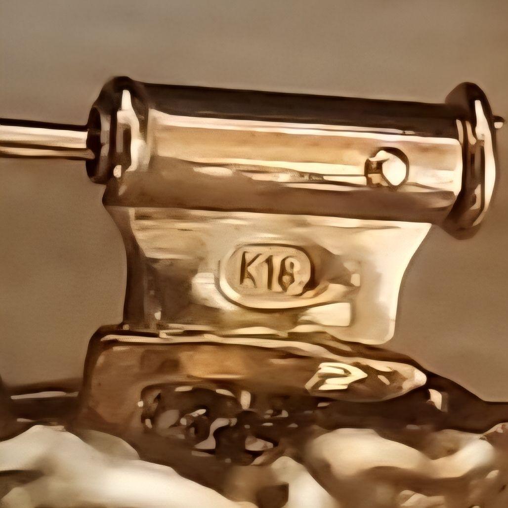 18K　フクロウ　ブローチ　8g